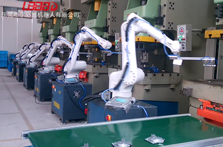 機床上下料機器人機械手臂客戶現場運行案例