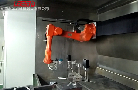 爾必地龍門式噴涂機器人客戶現場視頻