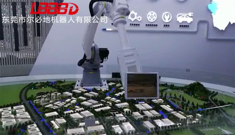 房地產樓房展廳機器人自動展示案例