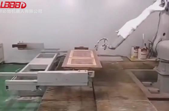 臂展2400負(fù)載6公斤噴涂機(jī)器人噴門(mén)案例視頻